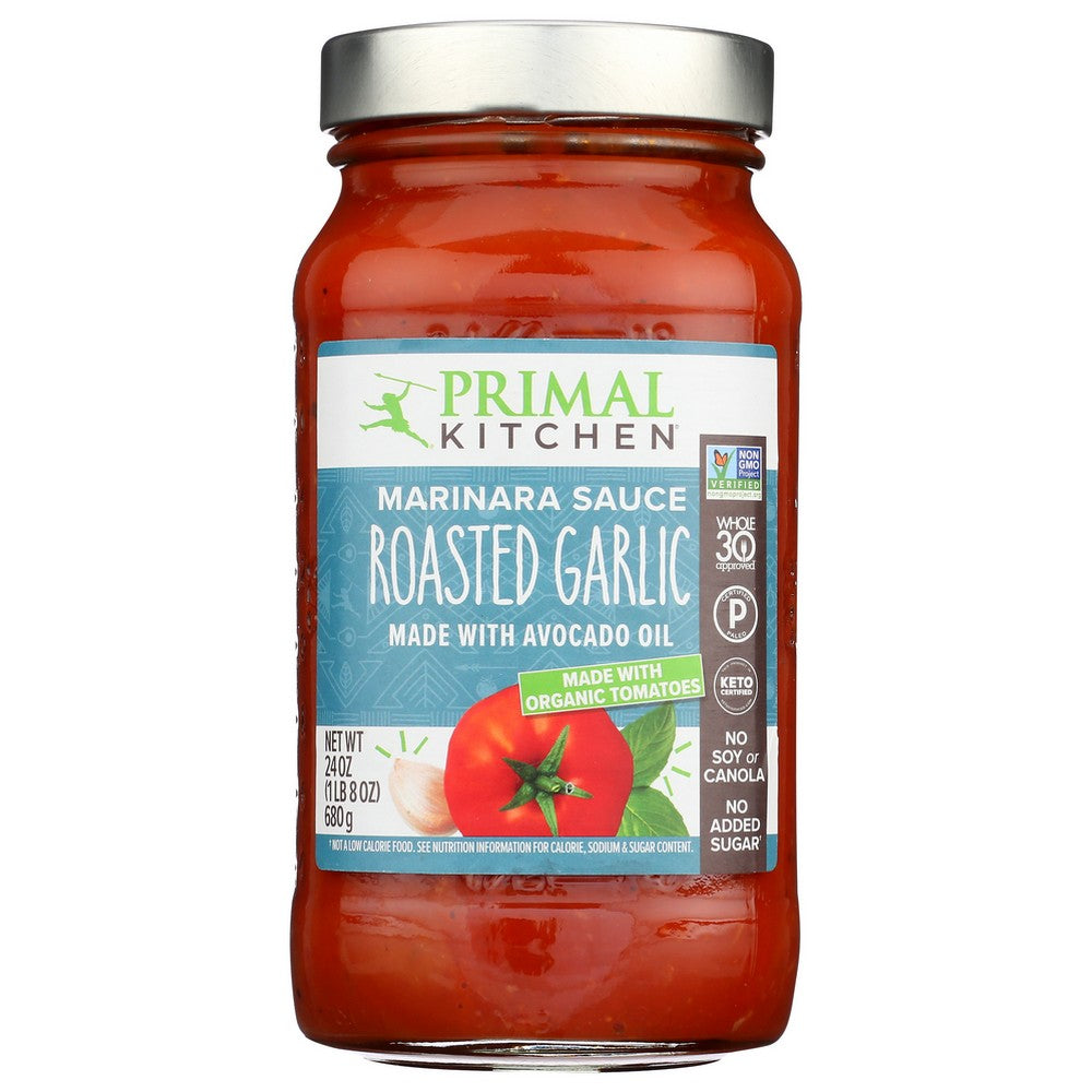 Primal Kitchen® 108500046390680000, Made With Avocado Oil Roasted Garlic Marinara Sauce 24 Ounce,  Case of 6