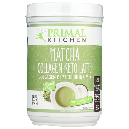 Primal Kitchen® 108500046393030000, Matcha Collagen Keto Latte - Matcha 9.33 Ounce,  Case of 1