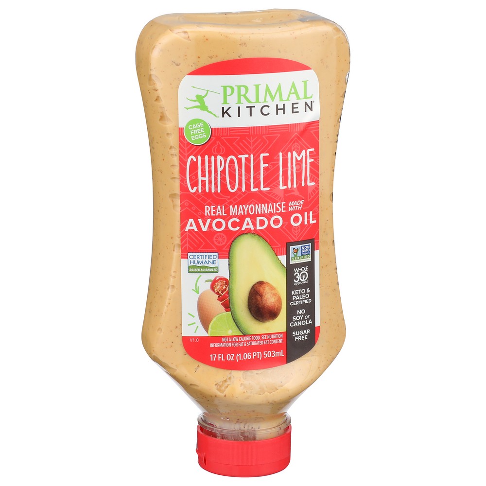 Primal Kitchen 10850004639990000,  Squeeze Chipotle Lime Mayo Made With Avocado Oil 17 Fluid Ounce,  Case of 6