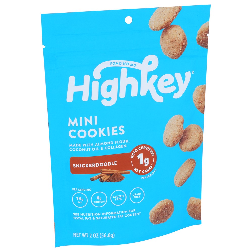 Highkey® , Snickerdoodle Mini Cookies Keto Snickerdoodle Cookies 2 Ounce,  Case of 6