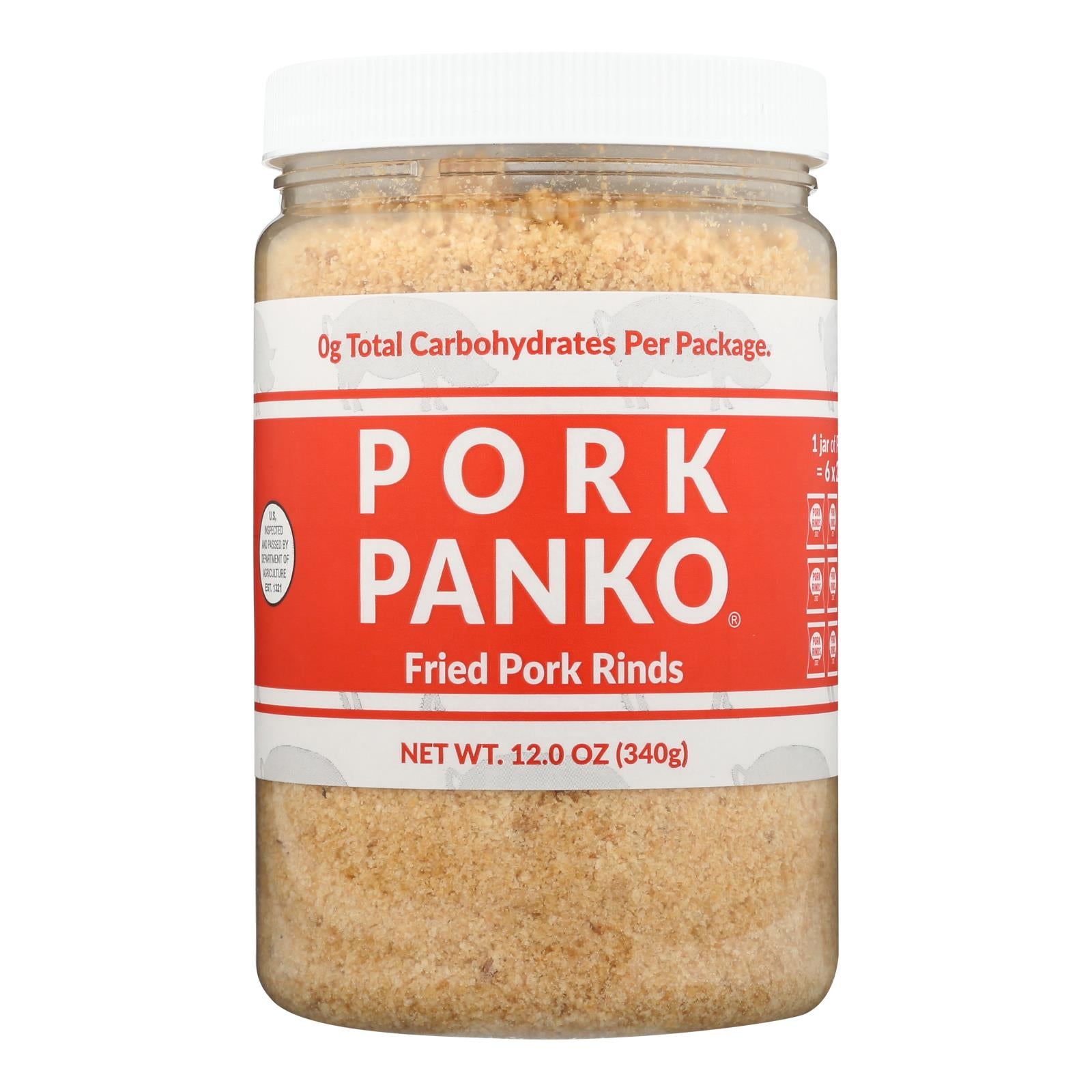 Pork Panko - Pork Skin Panko Crumb Jar - Case of 6-12 Ounce