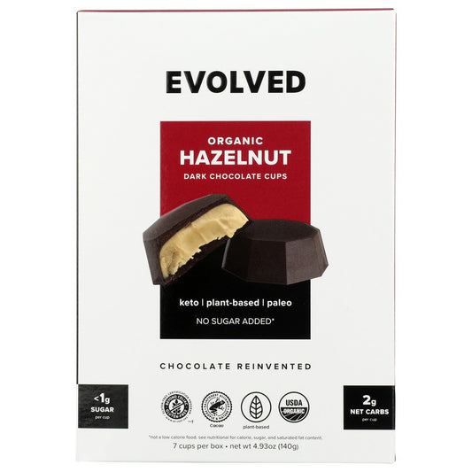 Evolved 301,  Hazelnut Butter Cups Keto 4.93 Ounce,  Case of 6