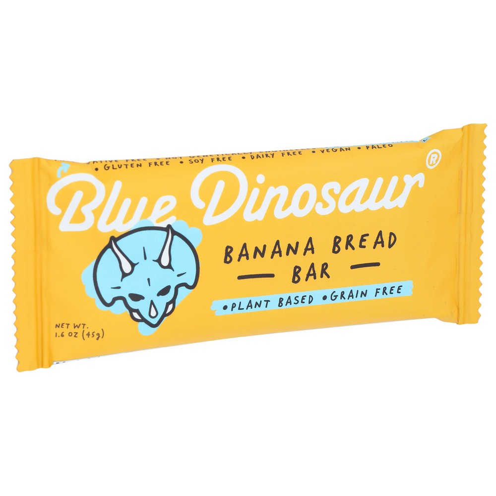 Blue Dinosaur Bar Snack Banana Bread - 2 Ounce,  Case of 12