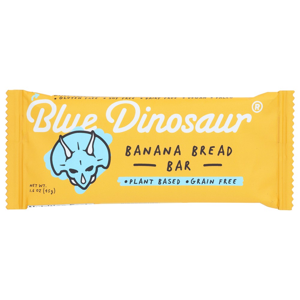 Blue Dinosaur Bar Snack Banana Bread - 2 Ounce,  Case of 12