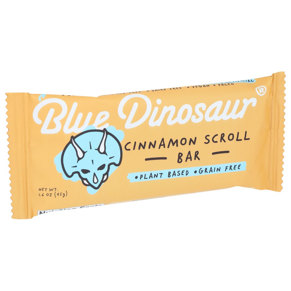 Blue Dinosaur Bar Snack Cinnamonamon Scrll - 2 Ounce,  Case of 12