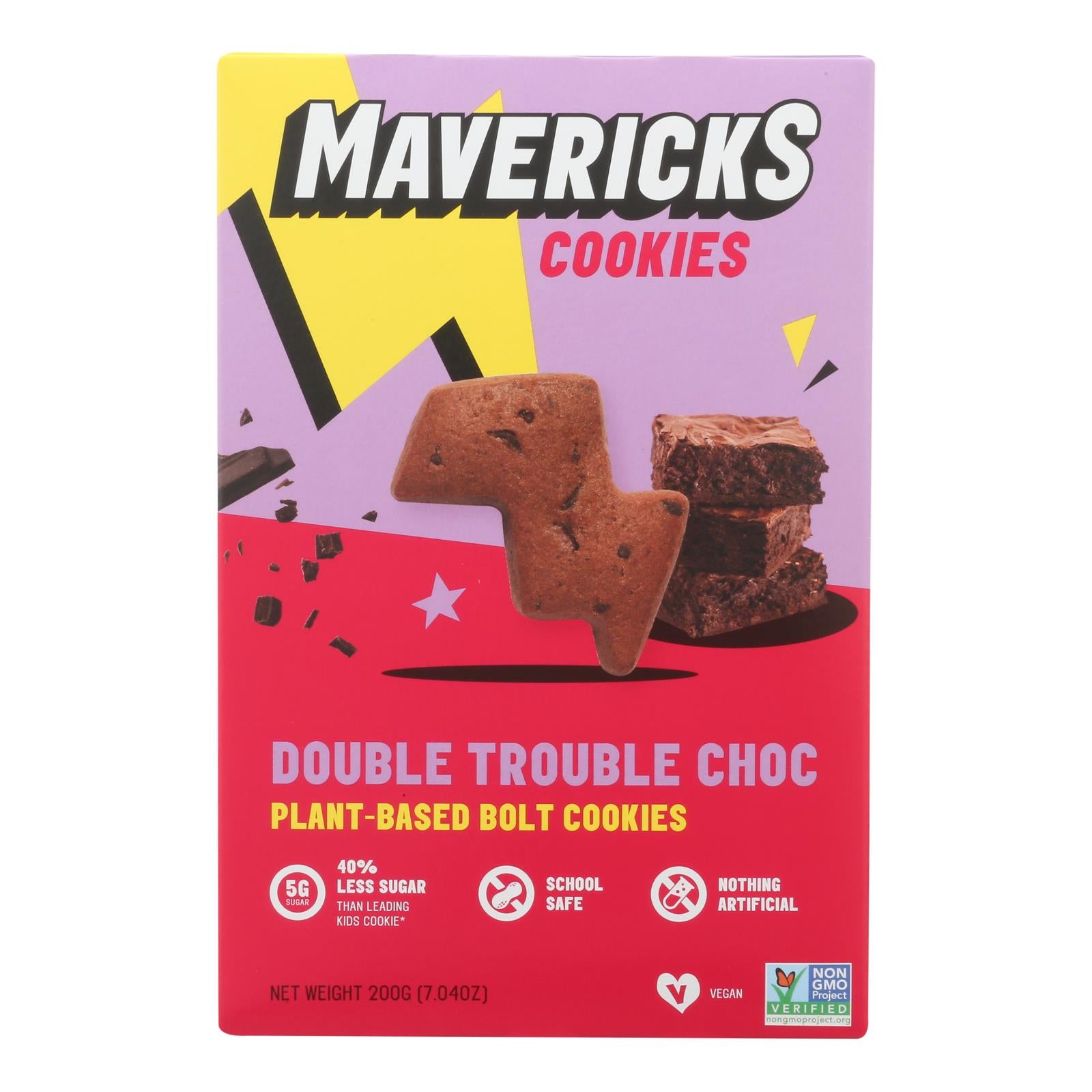 Mavericks Snacks - Cookiez Double Trouble Chocolate - Case of 8-7.04 OZ