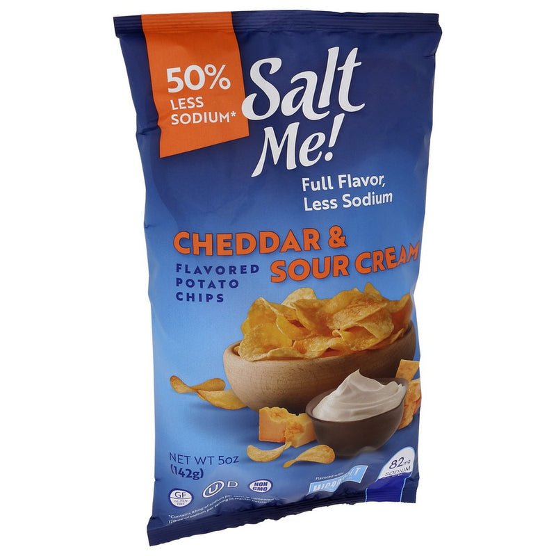 Saltme!®, Potato Chips Chedder & Sour Cream 5 Ounce, Case of 12