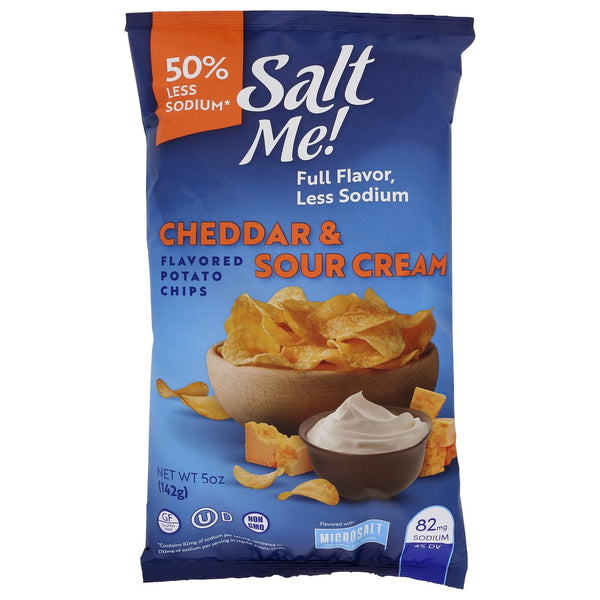 Saltme!®, Potato Chips Chedder & Sour Cream 5 Ounce, Case of 12