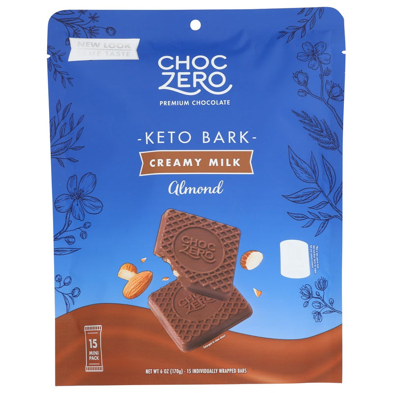 Choczero Bark Mlk Chocolate Almnd - 6 Ounce, Case of 12