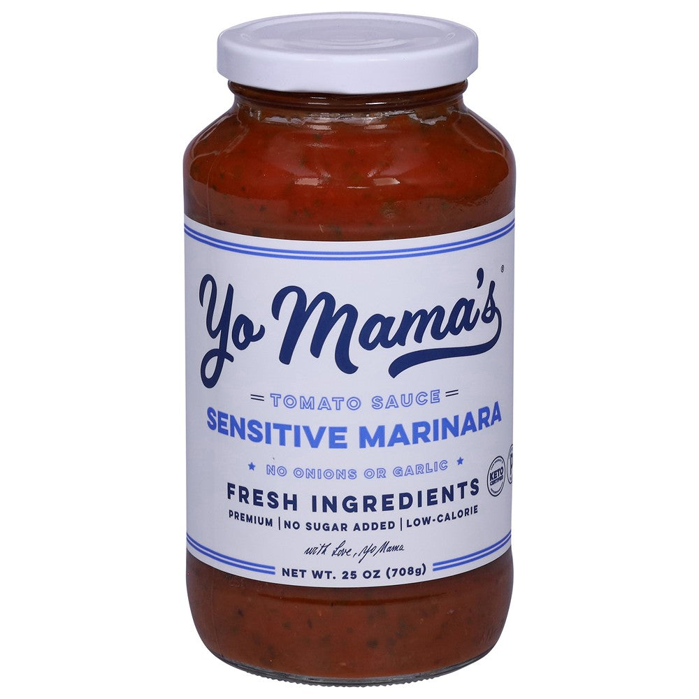Yo Mama's Foods - Sce Marinara Sensitive - Case of 6-25 OZ