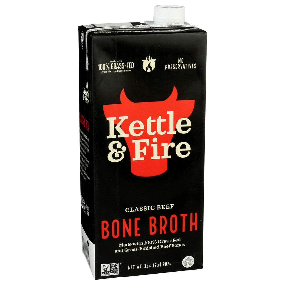 Kettle And Fire ,  Beef Bone Broth 32 Ounce,  Case of 8