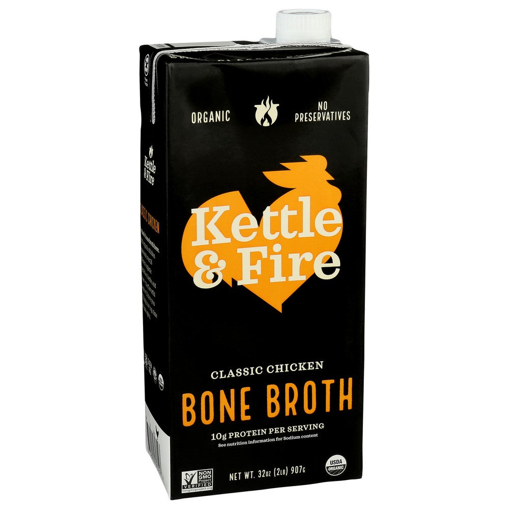 Kettle And Fire ,  Chicken Bone Broth 32 Ounce,  Case of 8