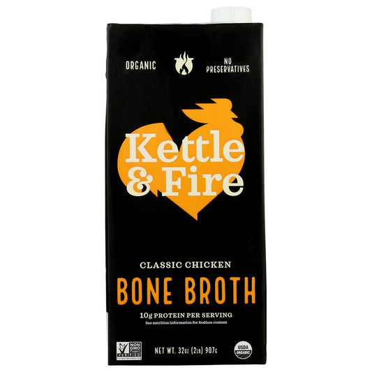 Kettle And Fire ,  Chicken Bone Broth 32 Ounce,  Case of 8