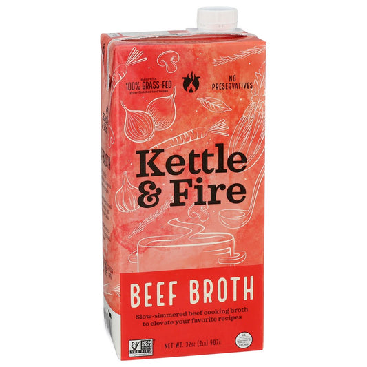 Kettle And Fire ,  Cooking Broth (32Oz) - Beef Slim 32 Ounce,  Case of 8