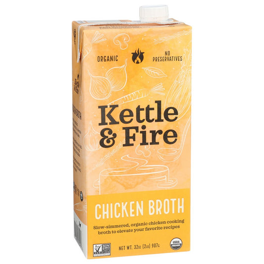 Kettle And Fire ,  Cooking Broth (32Oz) - Chicken Slim 32 Ounce,  Case of 8