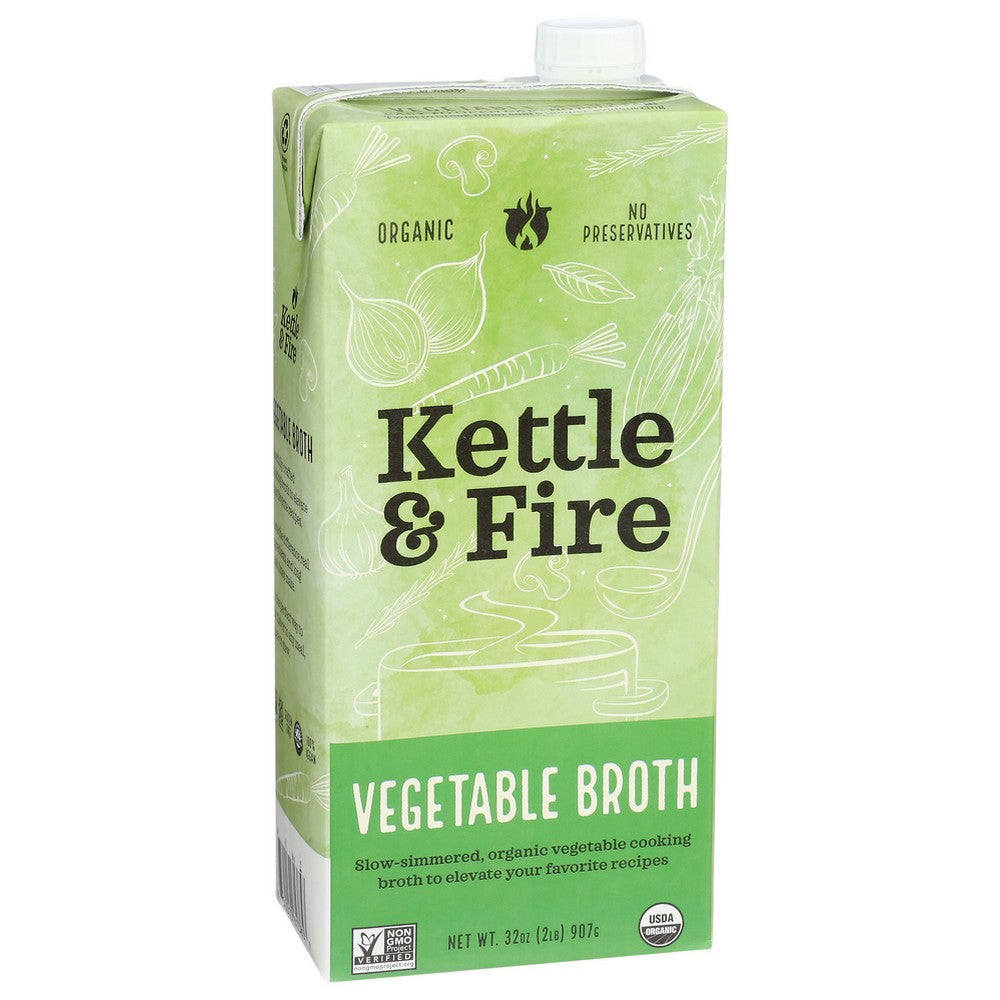 Kettle And Fire ,  Cooking Broth Set 2 (32Oz) - Vegetable Slim 32 Ounce,  Case of 8