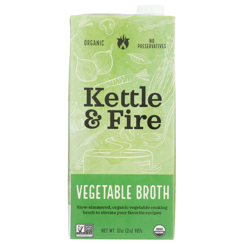 Kettle And Fire ,  Cooking Broth Set 2 (32Oz) - Vegetable Slim 32 Ounce,  Case of 8