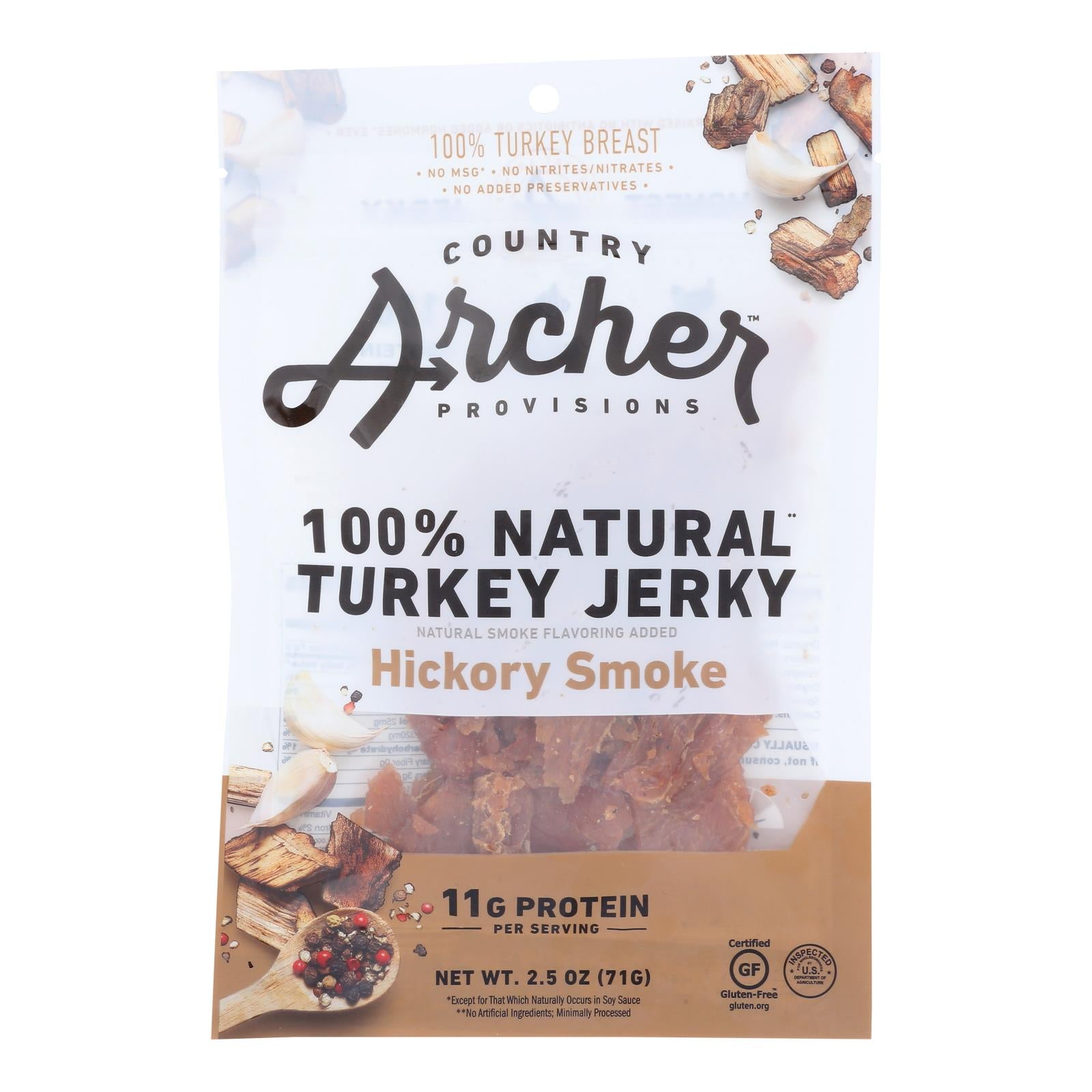 Country Archer - Jerky Turkey Hickry Smokd - Case of 12-2.5 Ounce