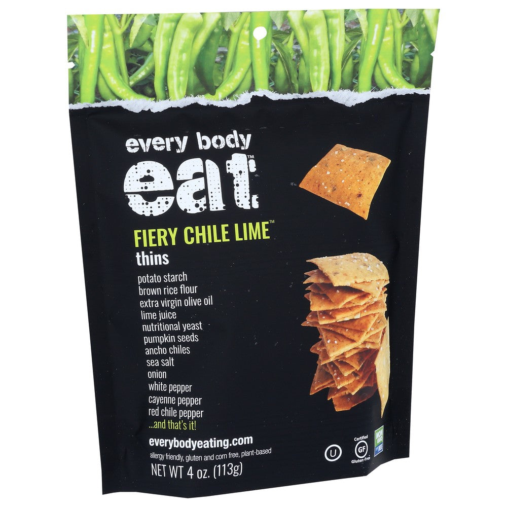 Every Body Eat®, Snack Thins Fiery Chile Lime 4 Ounce, Case of 6