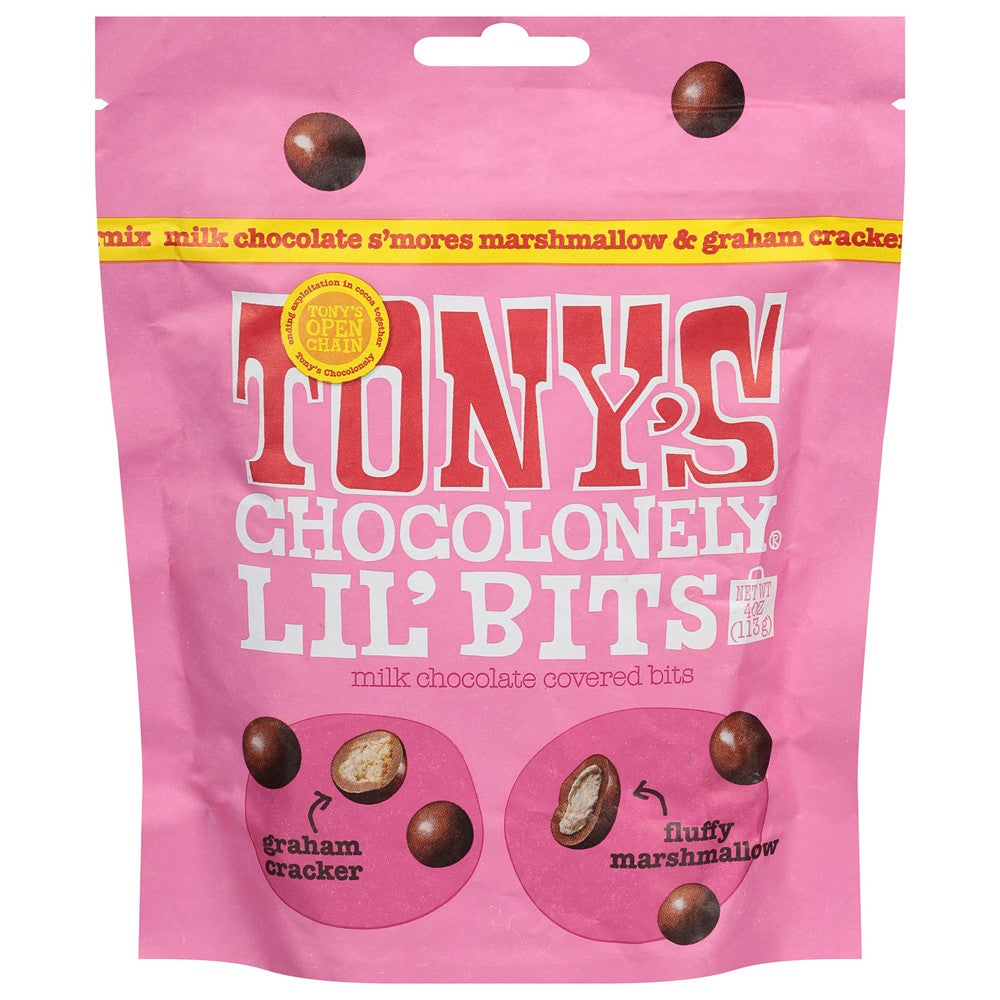 Tony's Chocolonely - Lil Bits Milk Chocolate Smores - Case of 8 - 4 Ounce Packs