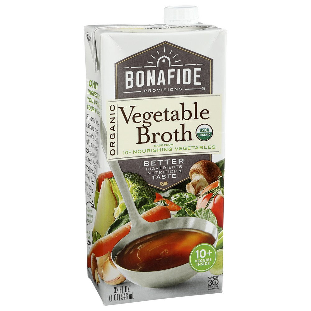 Bonafide Provisions®, Organicanic Vegetable Broth 32 Fluid Ounce, Case of 6