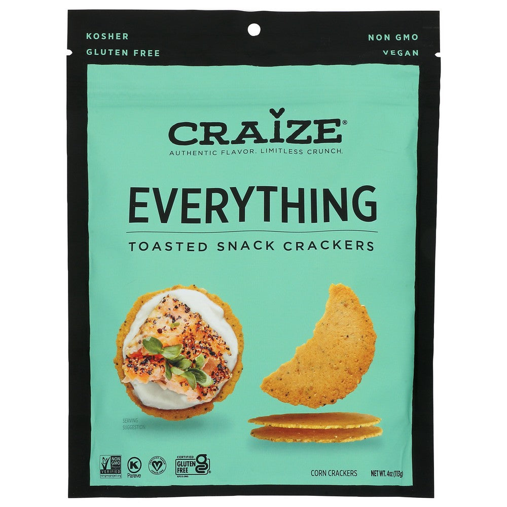 Craize® Fp-776442,  Everything Toasted Snack Crackers 4Oz 4 Ounce,  Case of 6