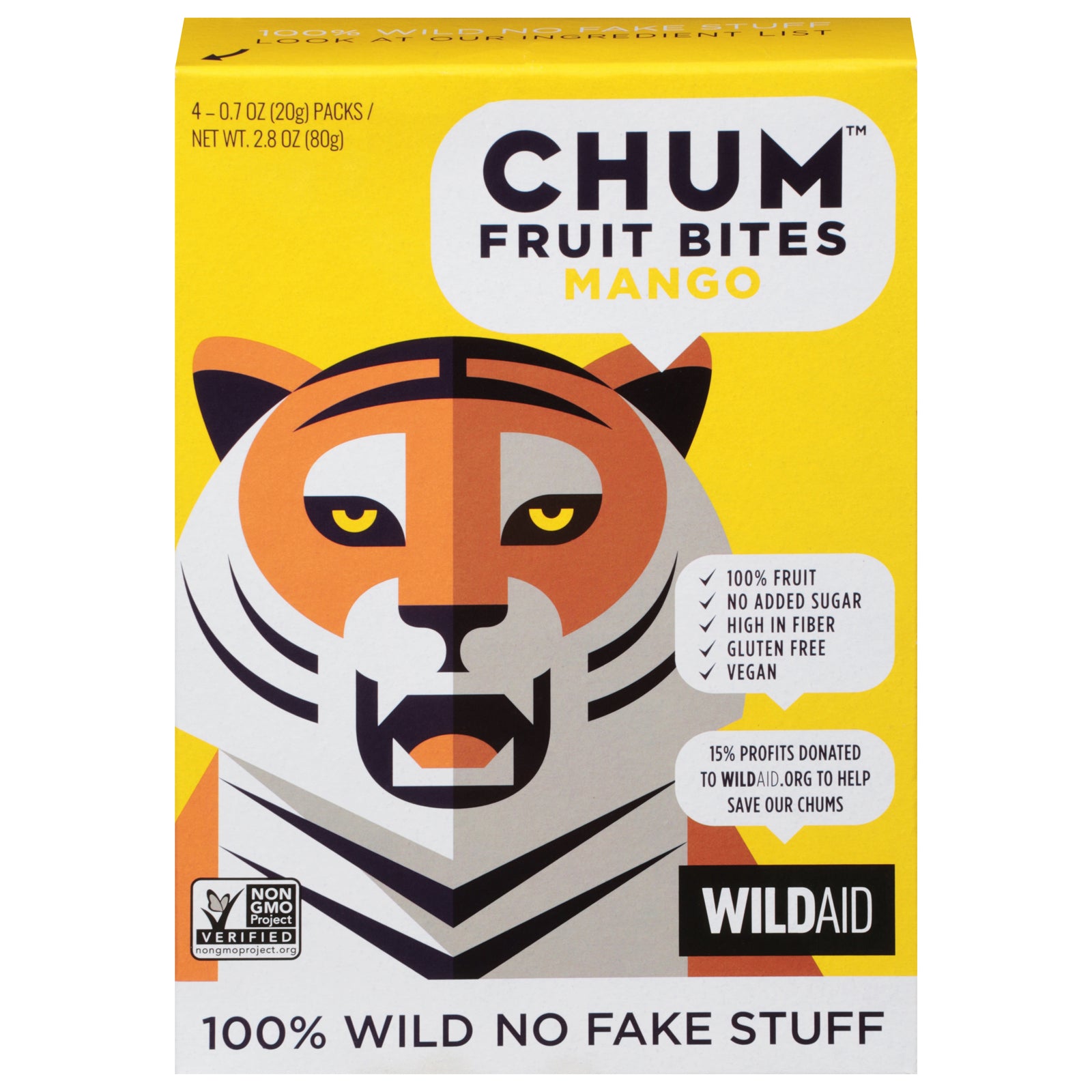 Chum Fruit Bites - Fruit Bites Mango 4pk - Case of 6-2.8 OZ