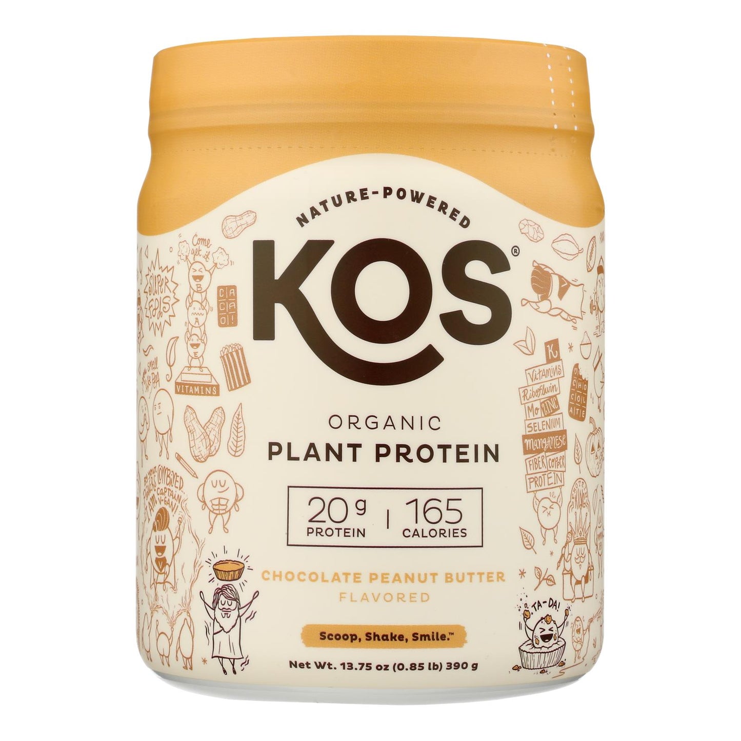 Kos - Protein Powder Chocolate Peanut Butter - 1 Each-13.75 Ounce