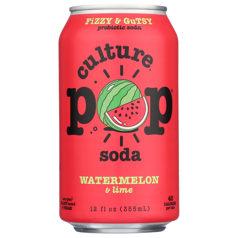 Culture Pop Soda , Culture Pop Probiotic Soda - Watermelon 12 Fluid Ou ...