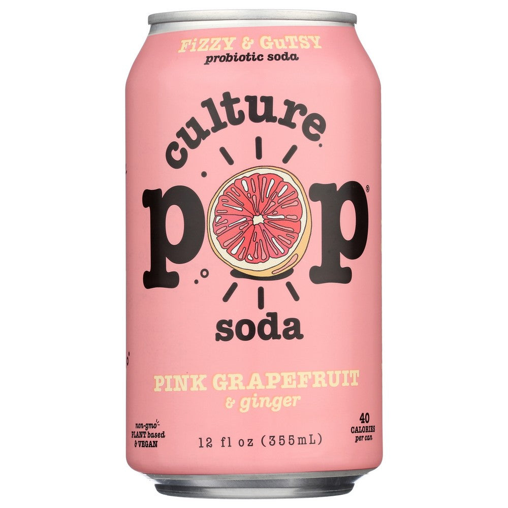 Culture Pop Soda ,  Soda Prbtc Grpfrt 4Pk 12 Fluid Ounce,  Case of 12