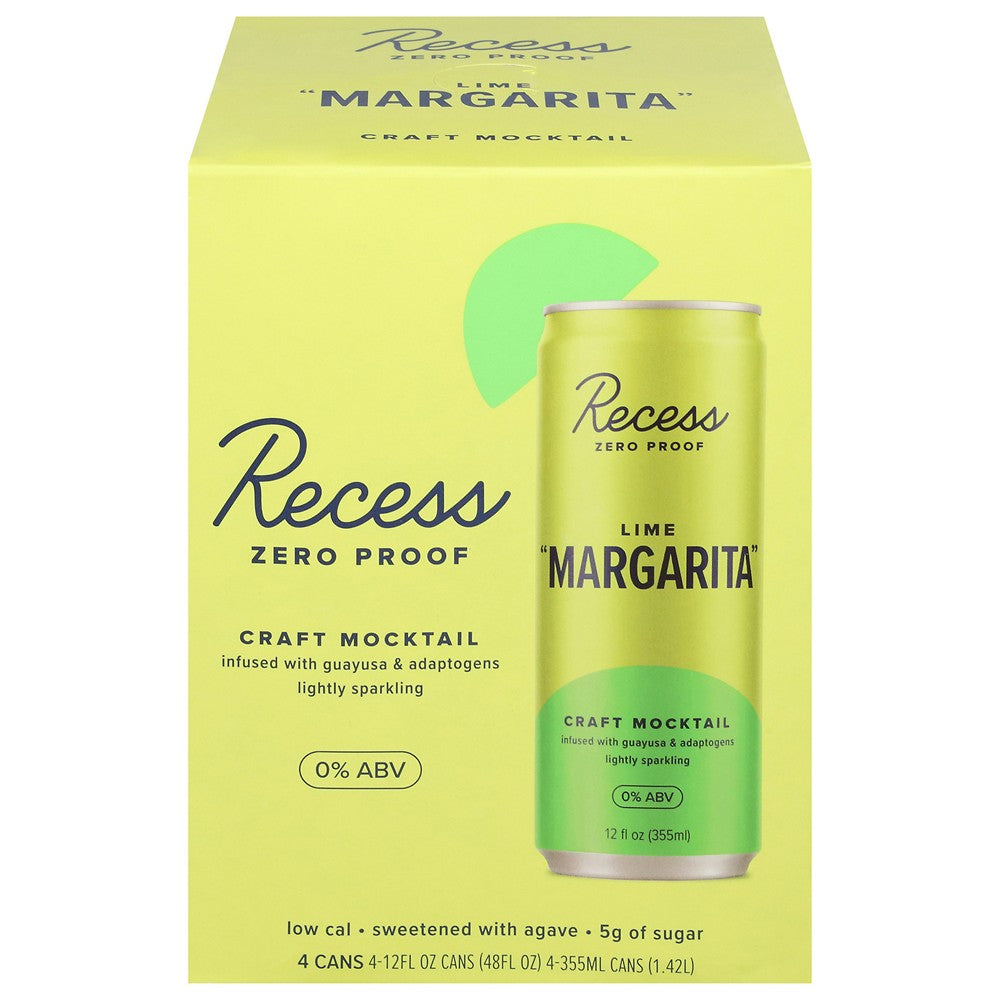 Recess - Mocktail Lime Margarita - Case of 6-4/12 FZ