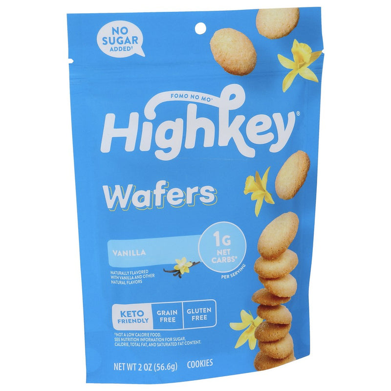 High Key Snacks Cookies Vanilla Wafers - 2 Ounce, Case of 6