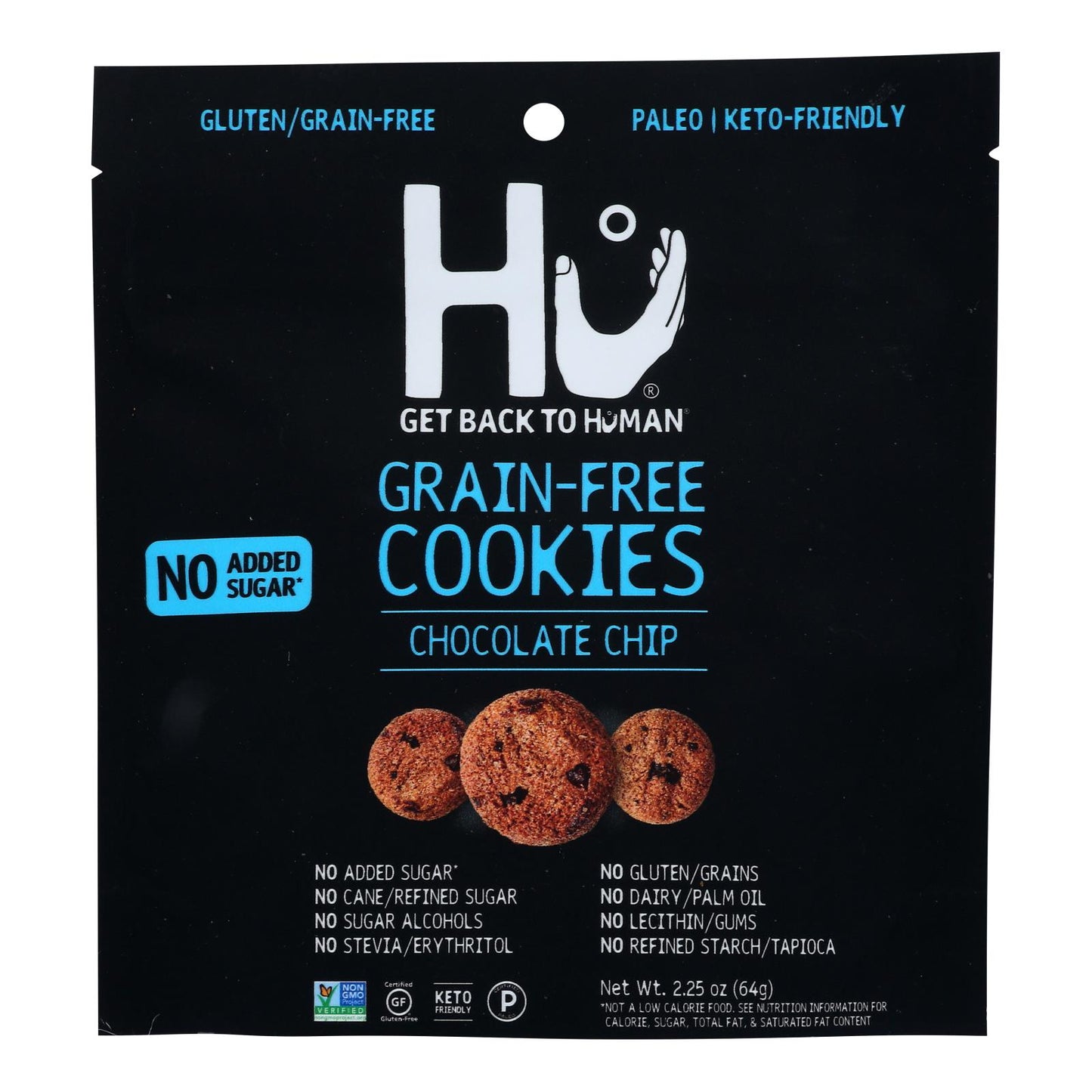 Hu - Cookies Gluten Free Chocolate Chip - Case of 6-2.25 Ounce