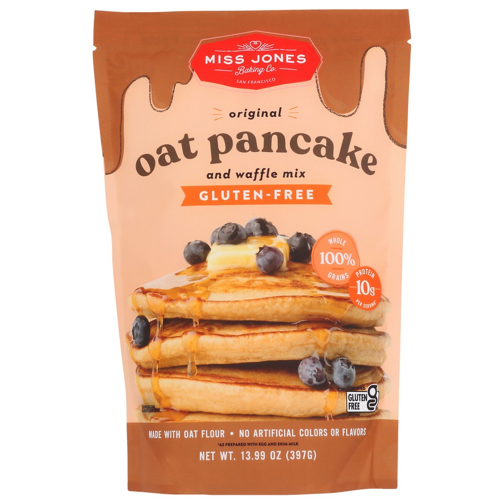 Miss Jones Baking Co Pancake Mix Orignal Oat - 14 Ounce,  Case of 6