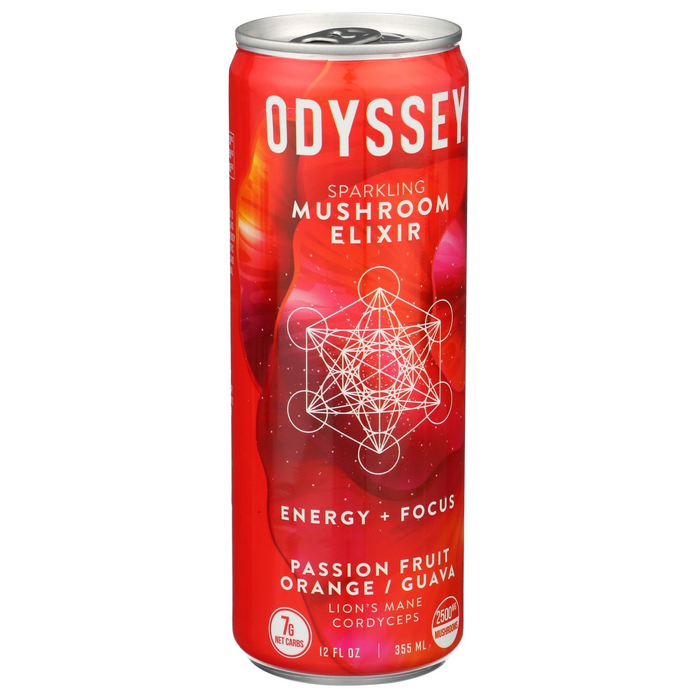 Odyssey Elixir Ody-Pog-12,  Sparkling Energy - Passion Fruit Orange Guava 12 Fluid Ounce,  Case of 12