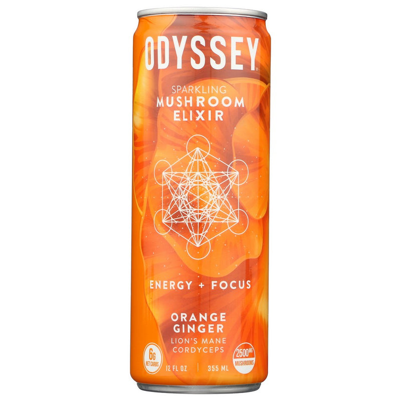 Odyssey Elixir Enrgy Dnk Sprk Oran Ging - 12 Fluid Ounce, Case of 12