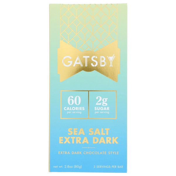 Gatsby Bar Sea Salt Extra Drk Chocolate - 3 Ounce, Case of 12