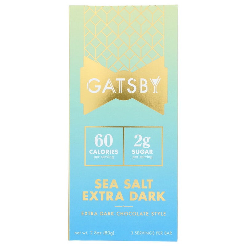 Gatsby Bar Sea Salt Extra Drk Chocolate - 3 Ounce, Case of 12