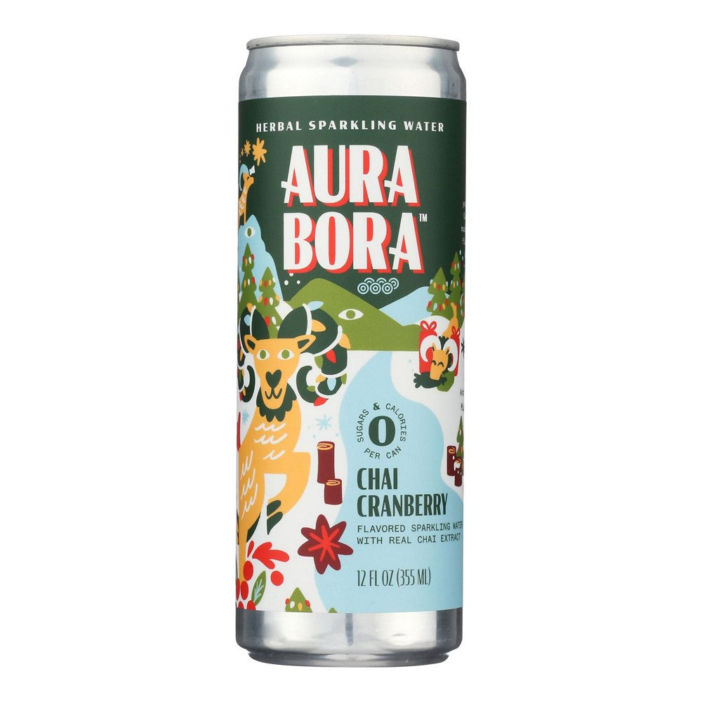 Aura Bora - Spk Water Chai Cranberry - Case of 12-12 FZ