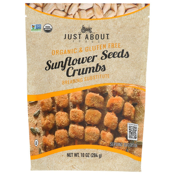 Just About Foods 30060,  Organic & Gluten Free Sunflower Seeds Crumbs 10 Oz 10 Ounce,  Case of 6