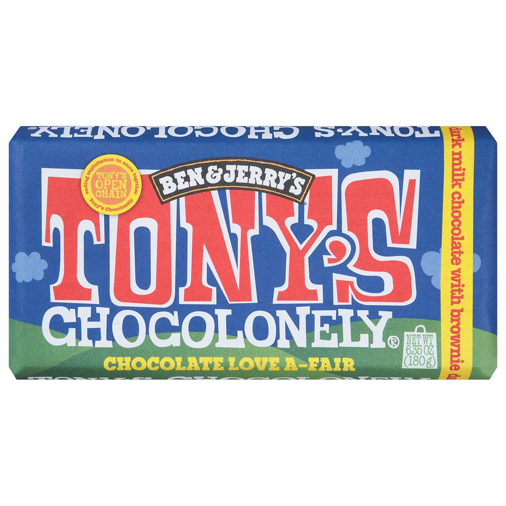Tony's Chocolonely - Bar Dark Milk Chocolate Brwnie - Case of 15-6.35 OZ