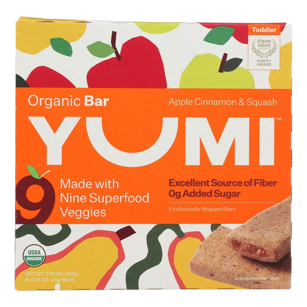 Yumi - Bar Organic Apple Cin Squash - EA of 1-3.7 OZ