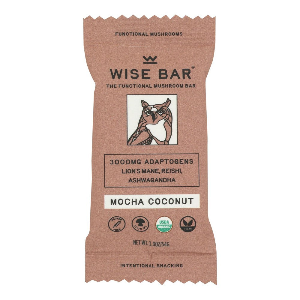 Wise Bar - Bar Organic Mocha Coconut - Case of 12 - 1.4 ounces