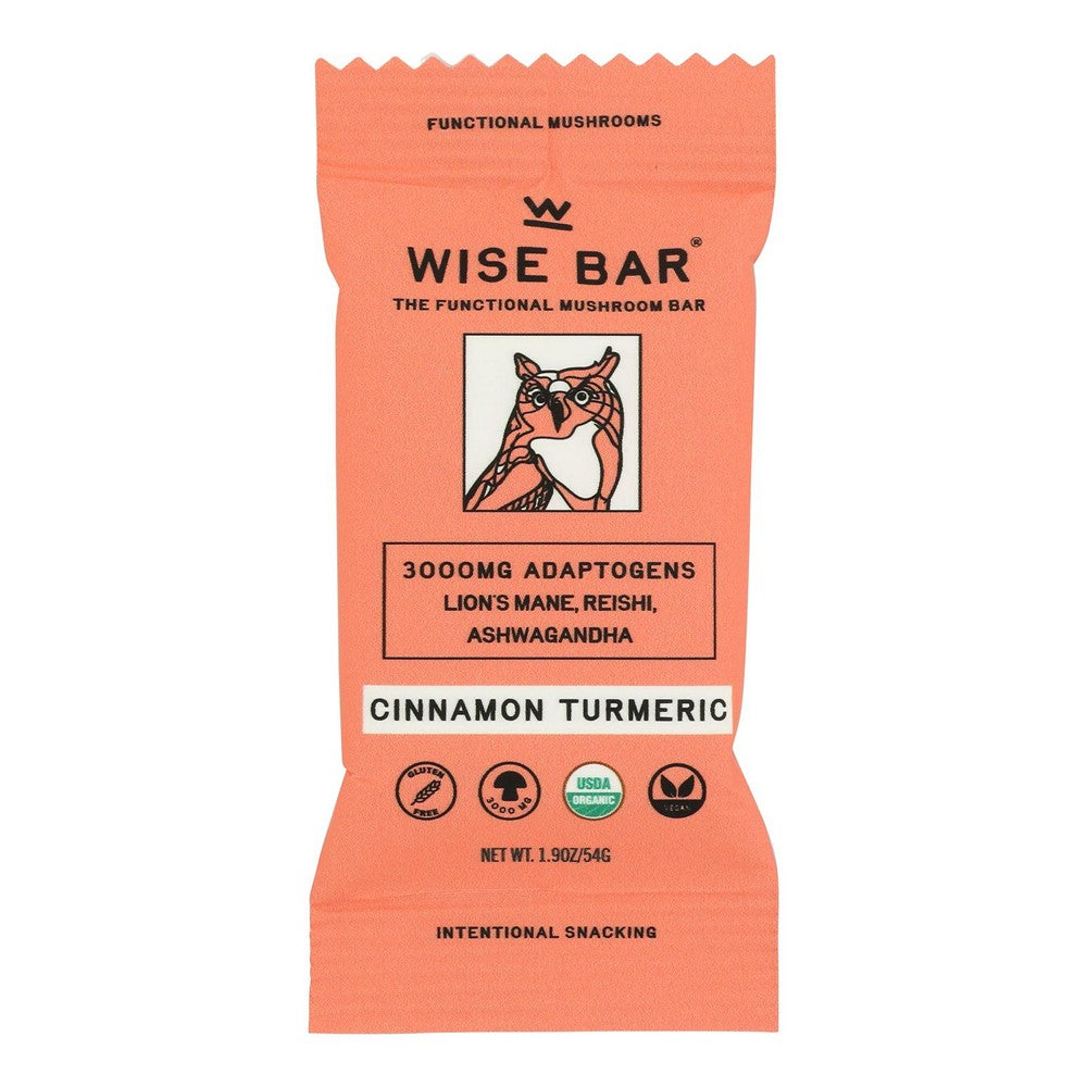 Wise Bar - Bar Organic Cinnamon Turmeric - Case of 12 - 1.4 ounces