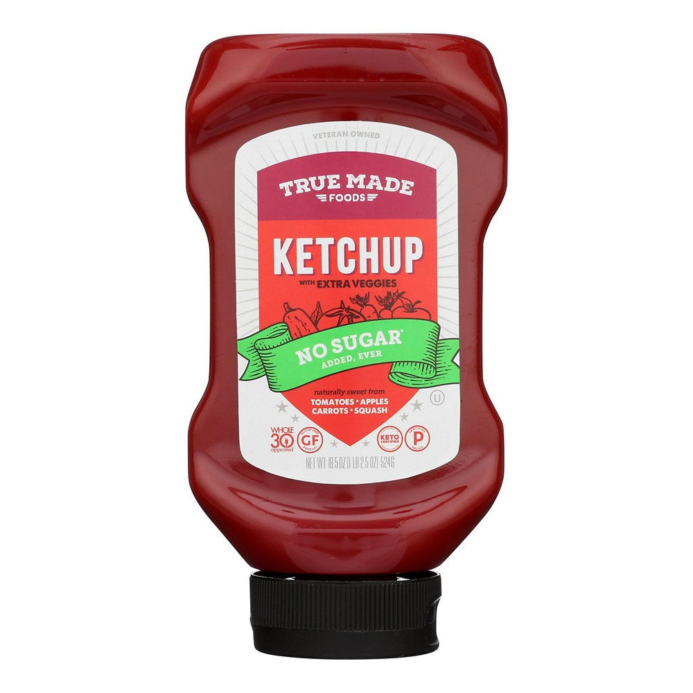 True Made Foods - Ketchup Sqz Btl No Sugar - Case of 6-18.5 OZ