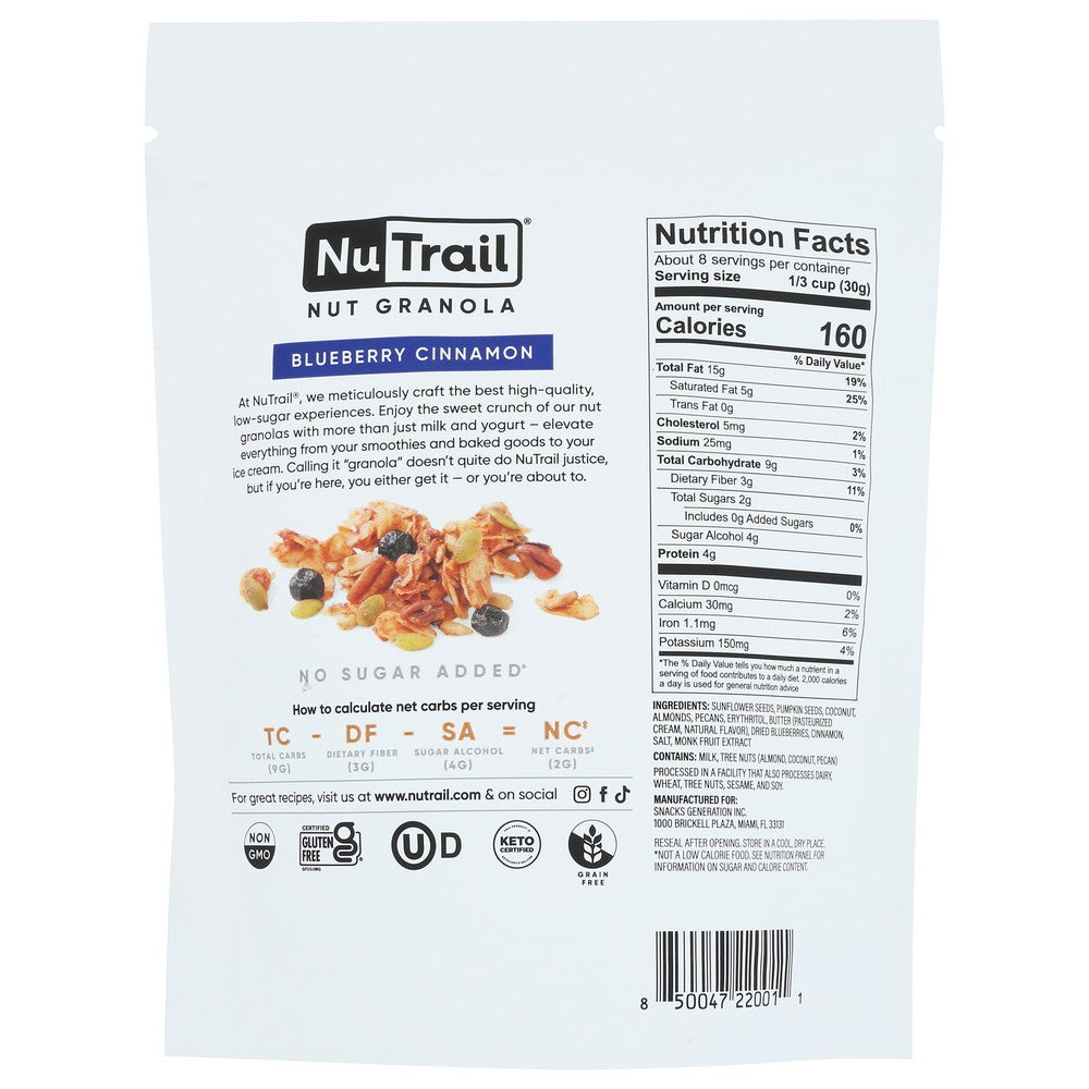 Nutrail Granola Kt Blubrry Cnnmn - 8 Ounce,  Case of 6