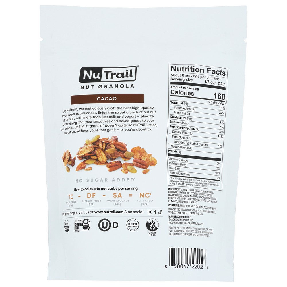 Nutrail Granola Keto Cacao - 8 Ounce,  Case of 6