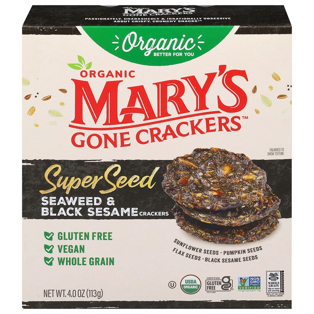 Mary's Gone Crackers - Crckr Og2 Spr Sd Seawd - Case of 6-4 OZ