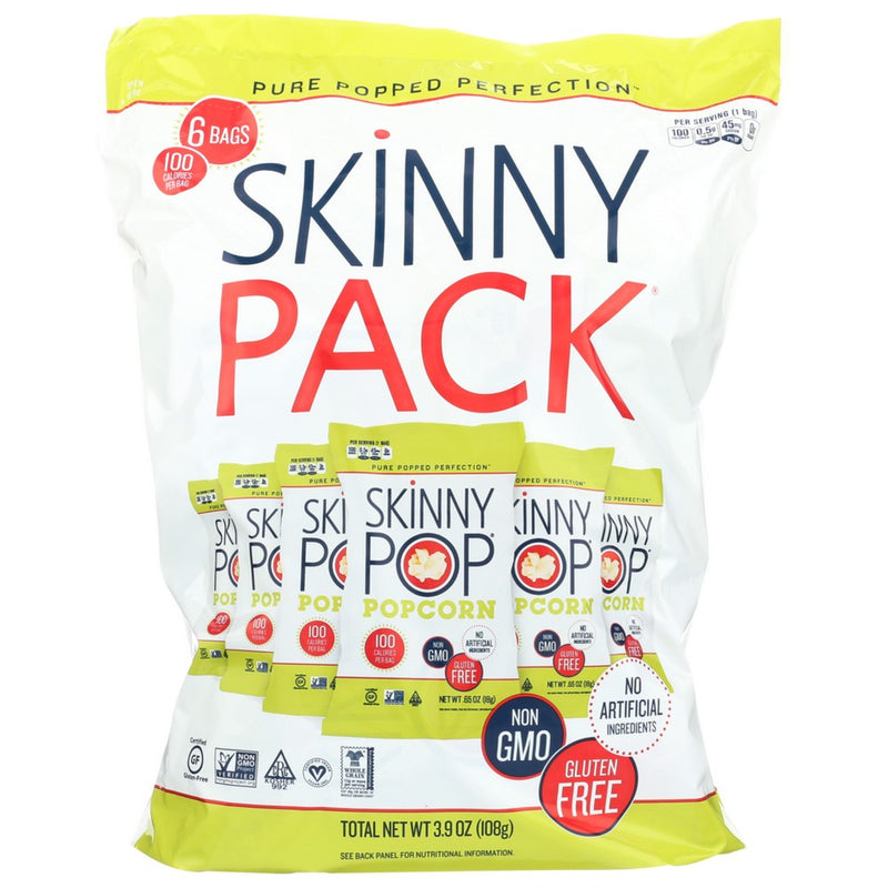 Skinny Pop Sknnypk 6-100 Cal Bag - 4 Ounce, Case of 10