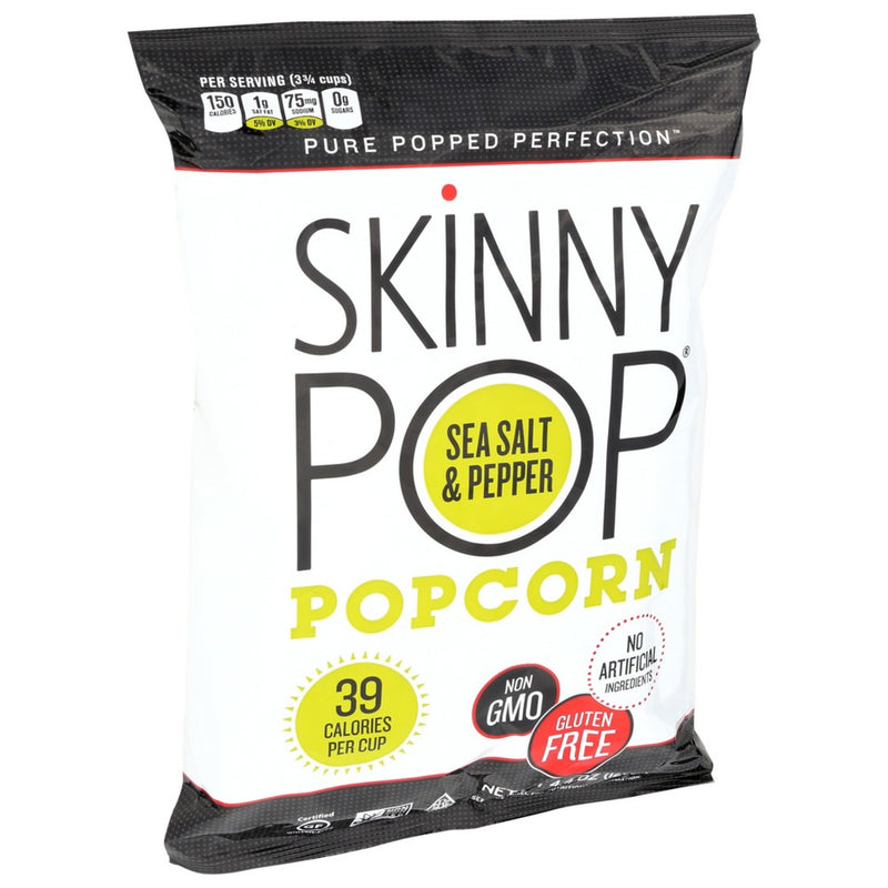 Skinny Pop Popcorn Blk Pepper S Salt - 4 Ounce, Case of 12